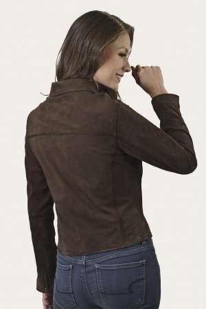 Frye Elegant Biker Leather Jacket - Elegant Biker Leather Jacket