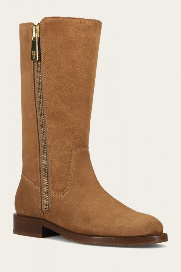 Frye Madison Heavy Zip Tall - Almond - Click Image to Close