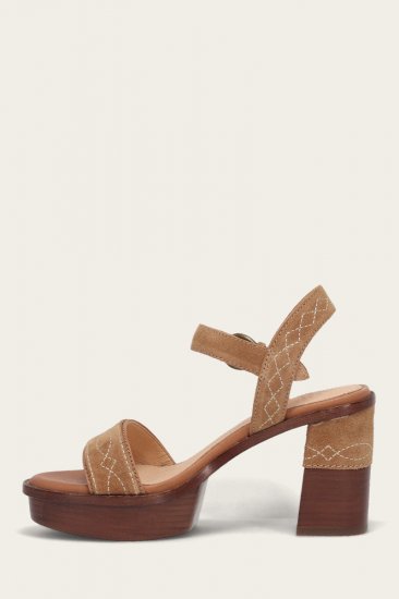 Frye Pipa Woodstock Sandal - Almond - Click Image to Close