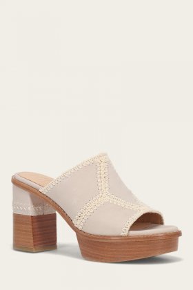 Frye Pipa Crochet Platform Sandal - Ivory