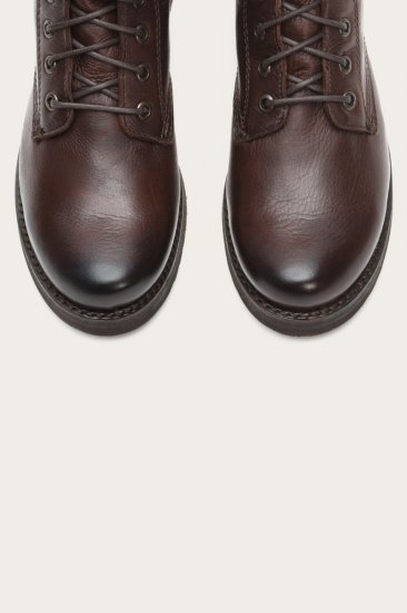 Frye Veronica Combat - Dark-brown - Click Image to Close
