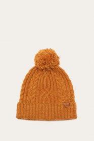 Frye Cable Beanie With Self Pom - Cable Beanie With Self Pom