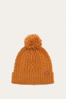 Frye Cable Beanie With Self Pom - Cable Beanie With Self Pom