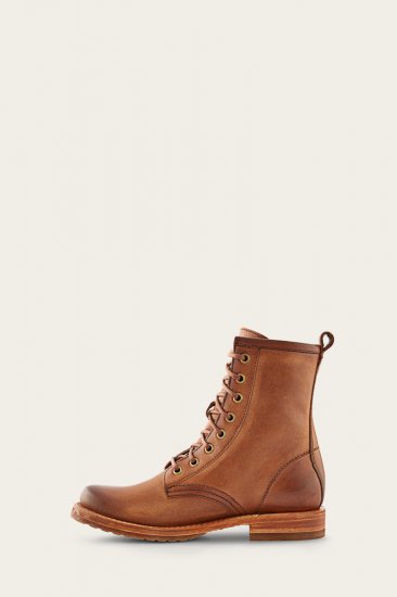 Frye Veronica Combat - Caramel - Click Image to Close