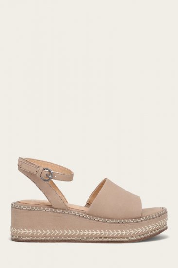 Frye Joy Ankle Strap Platform Sandal - Clay - Click Image to Close