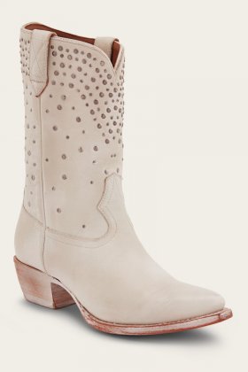 Frye Sacha Mid Stud - White