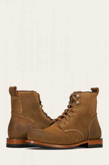 Frye Hudson Workboot Plain Toe - Bark - Click Image to Close