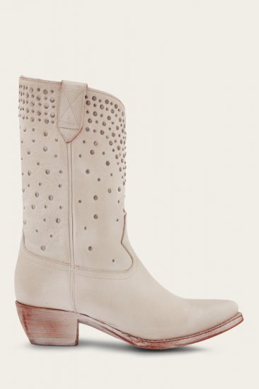 Frye Sacha Mid Stud - White - Click Image to Close