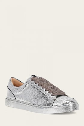 Frye Ivy Court Low Lace Sneaker - Silver-mirror