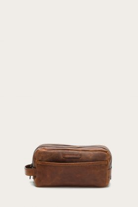 Frye Logan Travel Dopp - Cognac