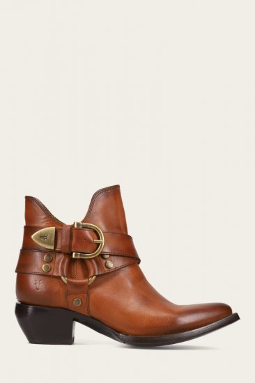 Frye Sacha Multi Strap Bootie - Caramel - Click Image to Close