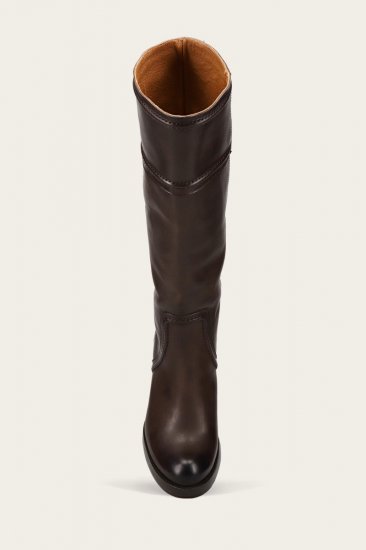 Frye Jean Tall Pull On Wide Calf - Chocolate - Click Image to Close