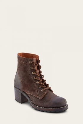 Frye Sabrina 6G Lace Up - Dark-brown