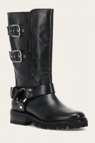 Frye Olivia Moto Mid - Black