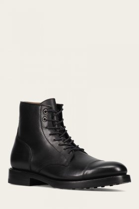 Frye Dylan Cap Toe Lace Up - Black