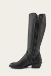 Frye Carson Piping Tall Wide Calf - Distressed-black