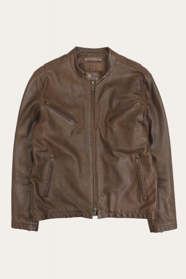 Frye Contemporary Racer Leather Jacket - Contemporary Racer Leather Jacket - Click Image to Close