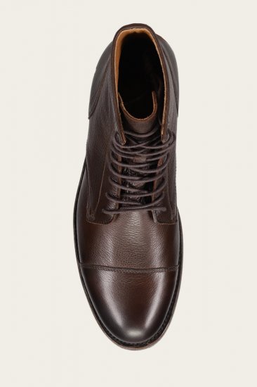 Frye Dylan Cap Toe Lace Up - Dark-brown - Click Image to Close