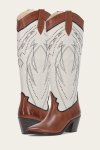 Frye Sara Western Tall Stud - Cinnamon-ivory