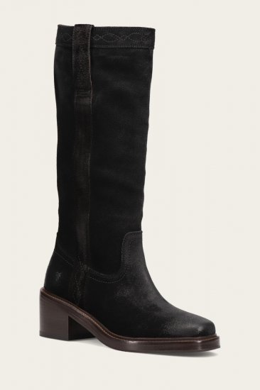 Frye Kate Pull On - Black-suede - Click Image to Close