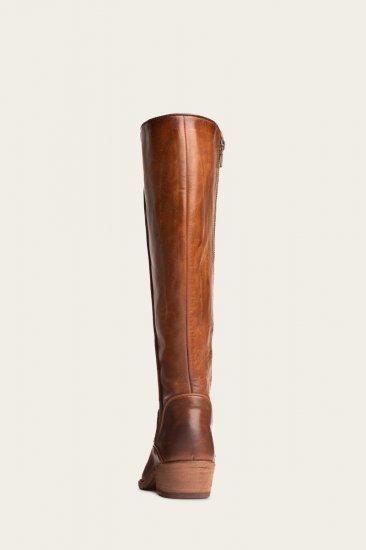 Frye Carson Piping Tall Wide Calf - Caramel - Click Image to Close
