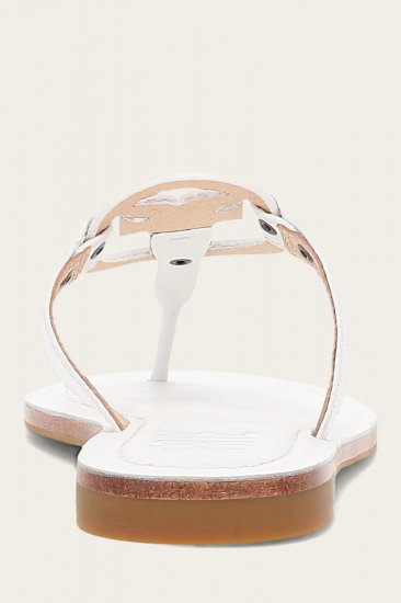 Frye Taylor Logo Sandal - White - Click Image to Close