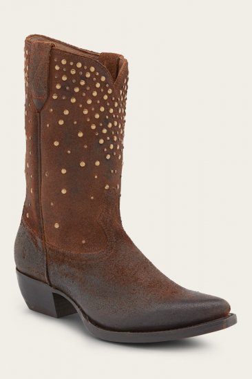 Frye Sacha Mid Stud - Nutmeg - Click Image to Close