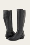 Frye Carson Piping Tall Wide Calf - Distressed-black